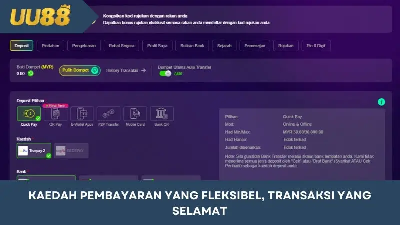 Metode pembayaran fleksibel, transaksi aman